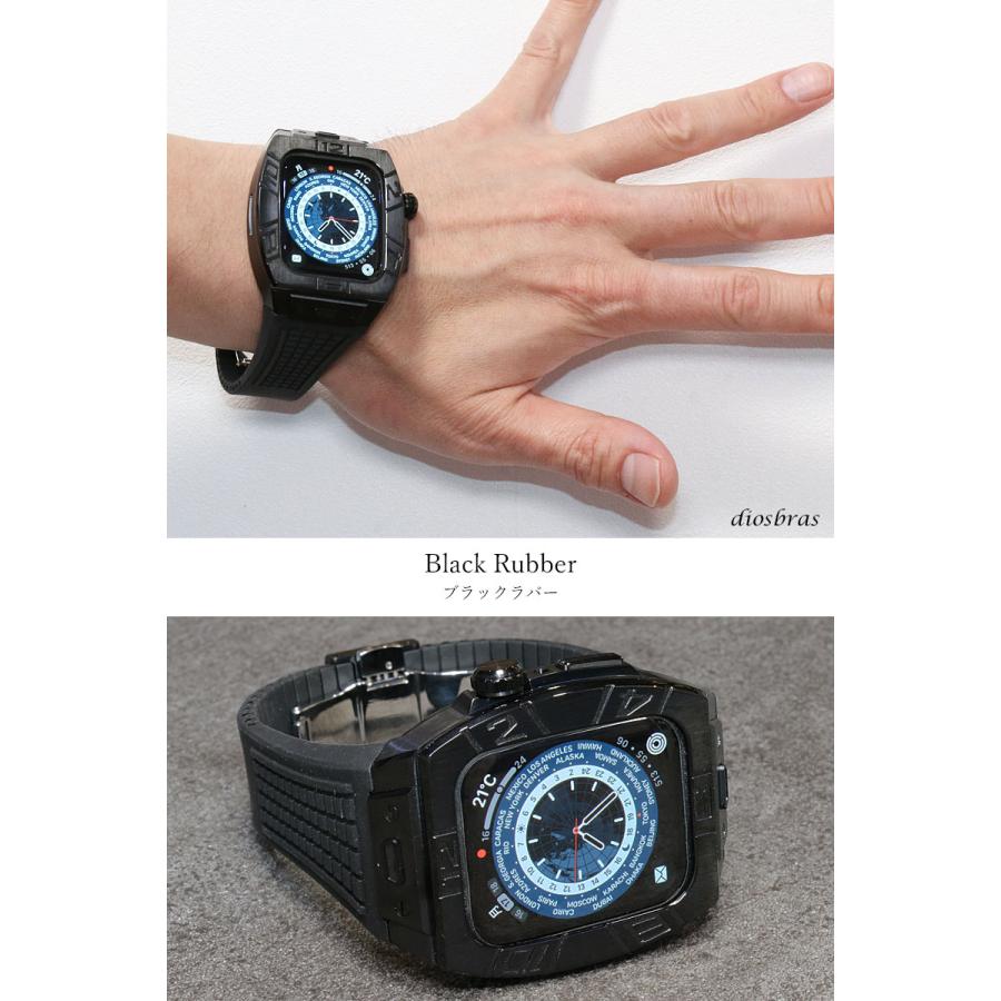 apple watch アップルウォッチ バンド ベルト ステンレス ケース カバー 一体型　ラバー 高級ベルト  メンズ | Apple Watch | 09