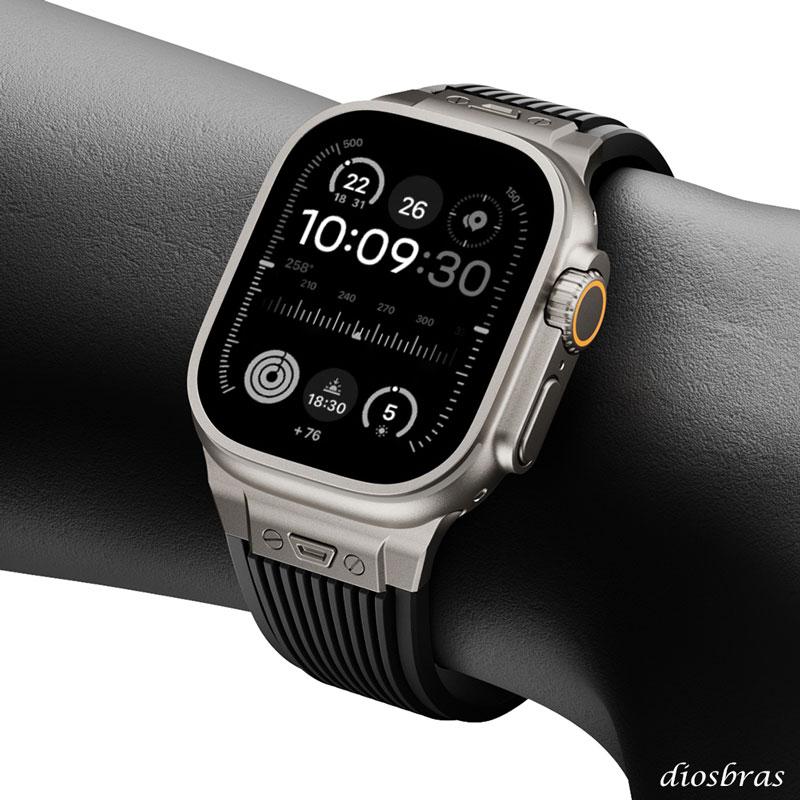 1938 Apple Watch エルメス　ブラック　ラバー　シリコン　スポーツ アップルウォッチ エルメス スポーツバンド 黒 45mm Apple Watch