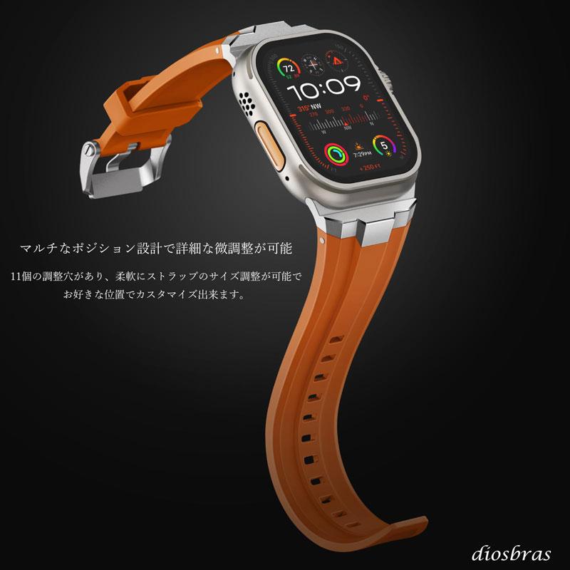 アップルウォッチ 高級 バンド シリコン スポーツ ラバーバンド 42mm 44mm 45mm 49mm｜diosbras｜09