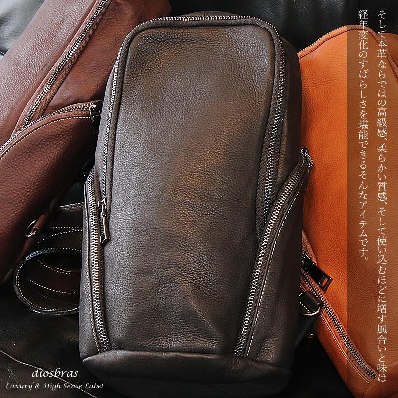 ボディバッグ 本革 ワンショルダーバッグ 革 メンズ ハンドメイド