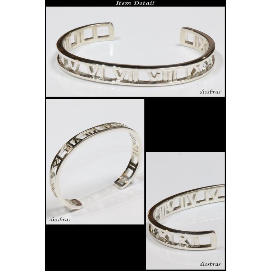 シルバーバングル アクセサリー ハンドメイド ローマ数字 プレート
