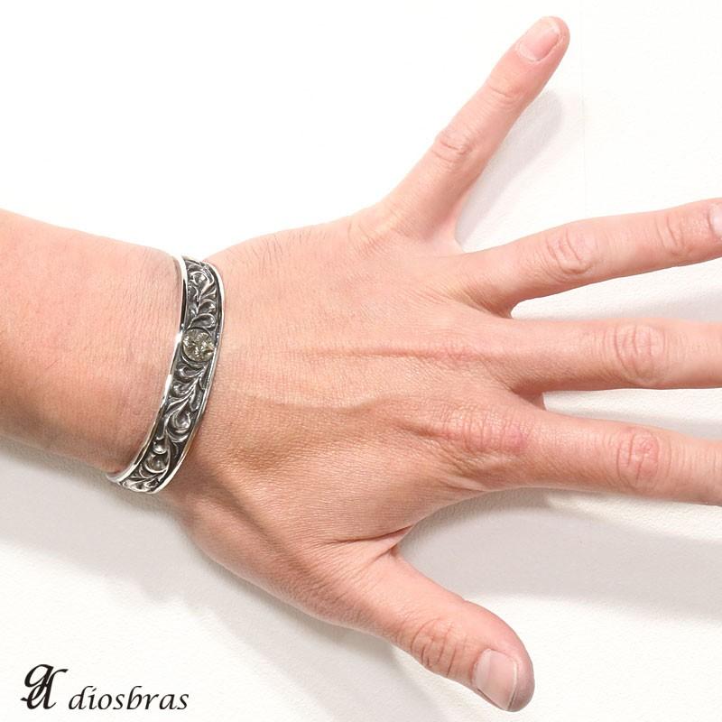 シルバーバングル サンマーク アラベスク 唐草 深堀 イーグル フェザー