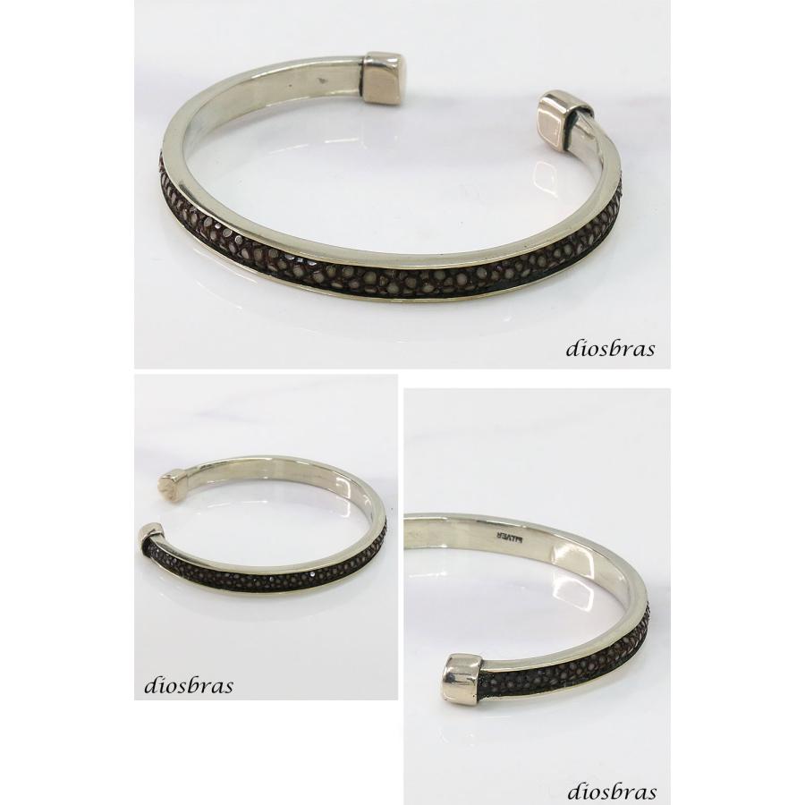 バングル シルバーアクセサリー ガルーシャ 鏡面 スティングレイ エイ