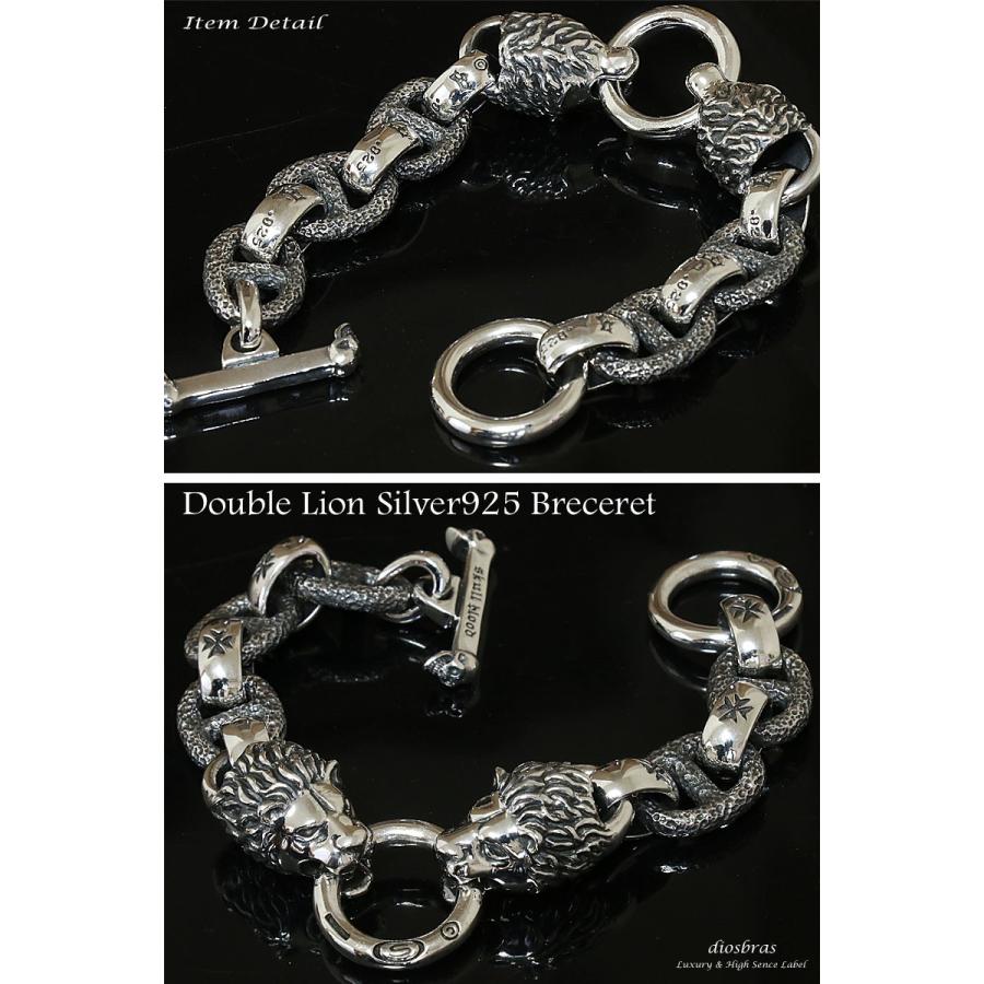 ライオン リング シルバーブレスレット 双頭獅 シルバー ライオン リング シルバーブレスレット 双頭獅 シルバー