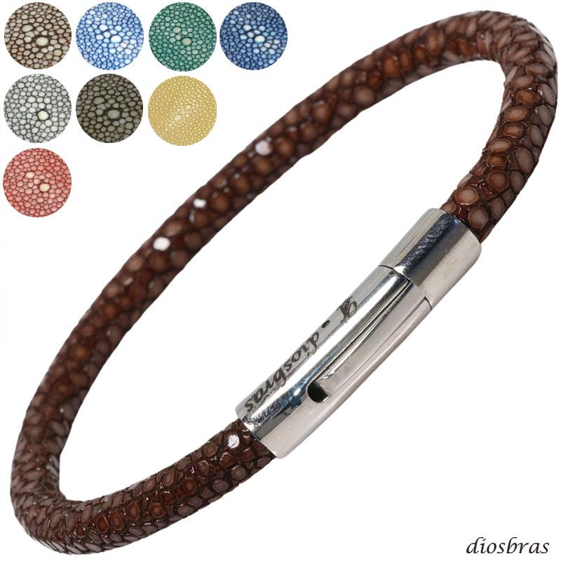 ブレスレット メンズ レザー ブレス スティングレイ ガルーシャ エイ革