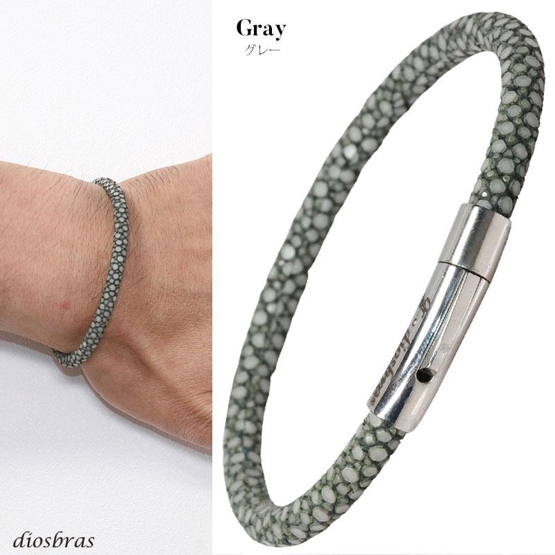 ブレスレット メンズ レザー ブレス スティングレイ ガルーシャ エイ革