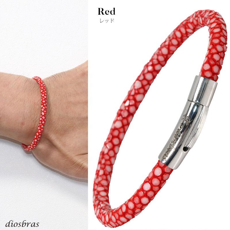 ブレスレット メンズ レザー ブレス スティングレイ ガルーシャ エイ革