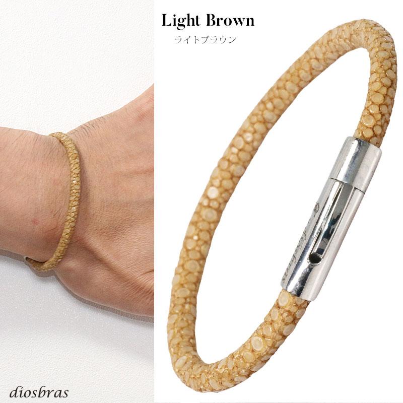 ブレスレット メンズ レザー ブレス スティングレイ ガルーシャ エイ革