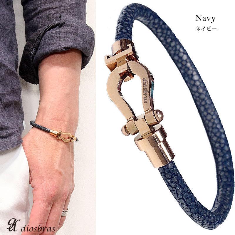 まとめ　本革　レザー　黒　バングル　CHTY　GUIDI　ジュエリー　MB レザーブレスレット 本革 スティングレイ ホースシュー 馬蹄