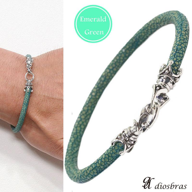 ブレスレット レザー ブレス スティングレイ ガルーシャ エイ革