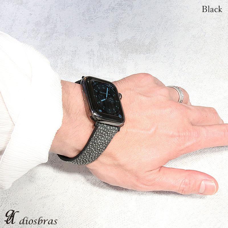 アップルウォッチ６/SE/５/４/３ 全シリーズ対応【44mm 42mm 38mm 40mm 専用】apple watch　腕時計 時計 スティングレイ エイ革 バンド ベルトの画像