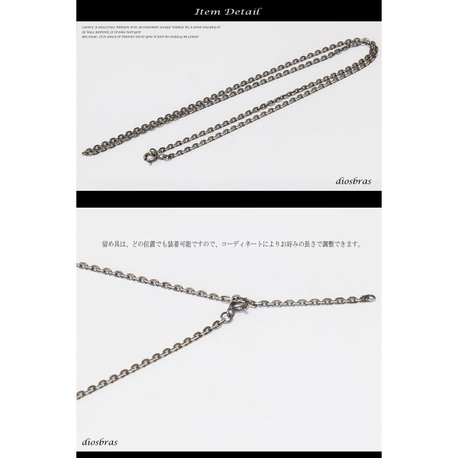 Calee/極太Silver あずきTバーネックレスチェーン