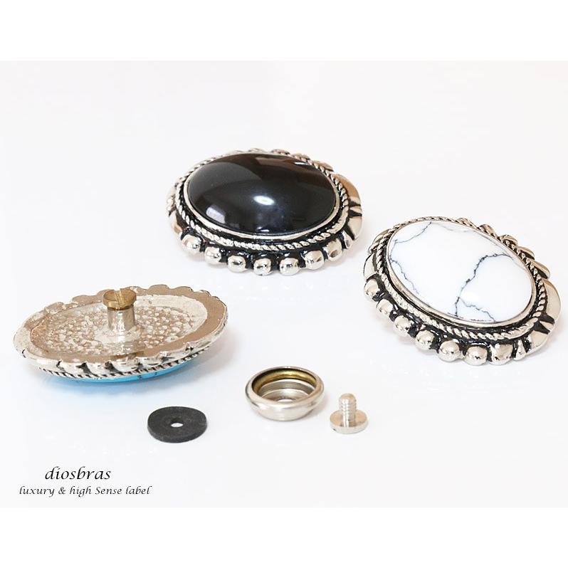 コンチョ ターコイズ オニキス ホワイトターコイズ イミテーション