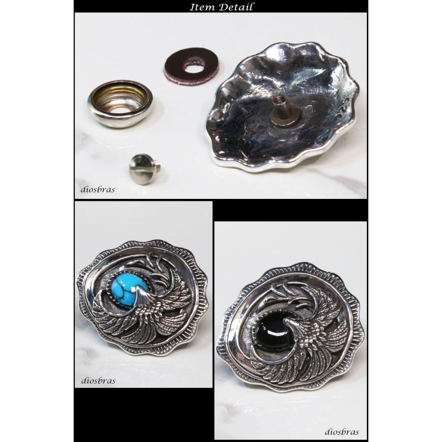 コンチョ ターコイズ オニキス 太陽神 サンマーク シルバー925