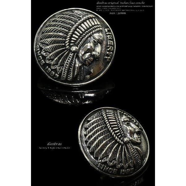 コンチョ インディアン フェイス ネイティブアメリカン シルバー925