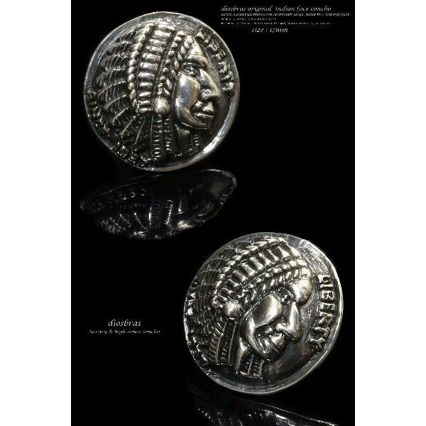 コンチョ インディアンフェイス ネイティブアメリカン シルバー925