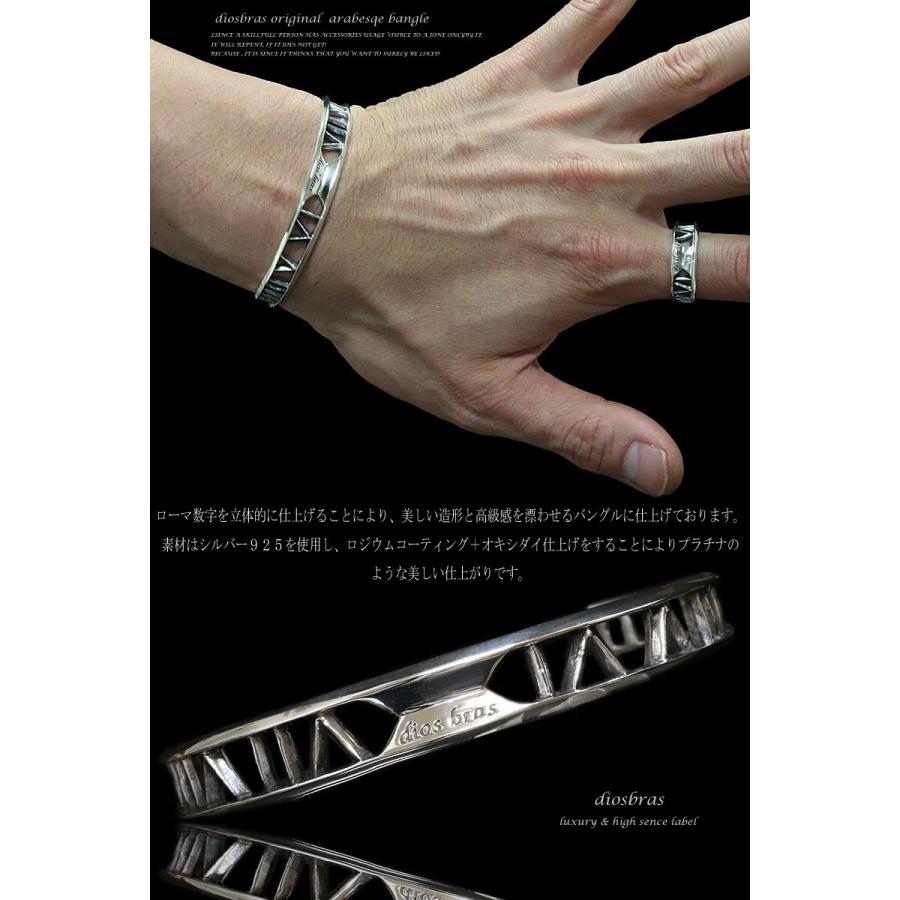 シルバーバングル アトラス ローマ数字 シンプル ブレスレット