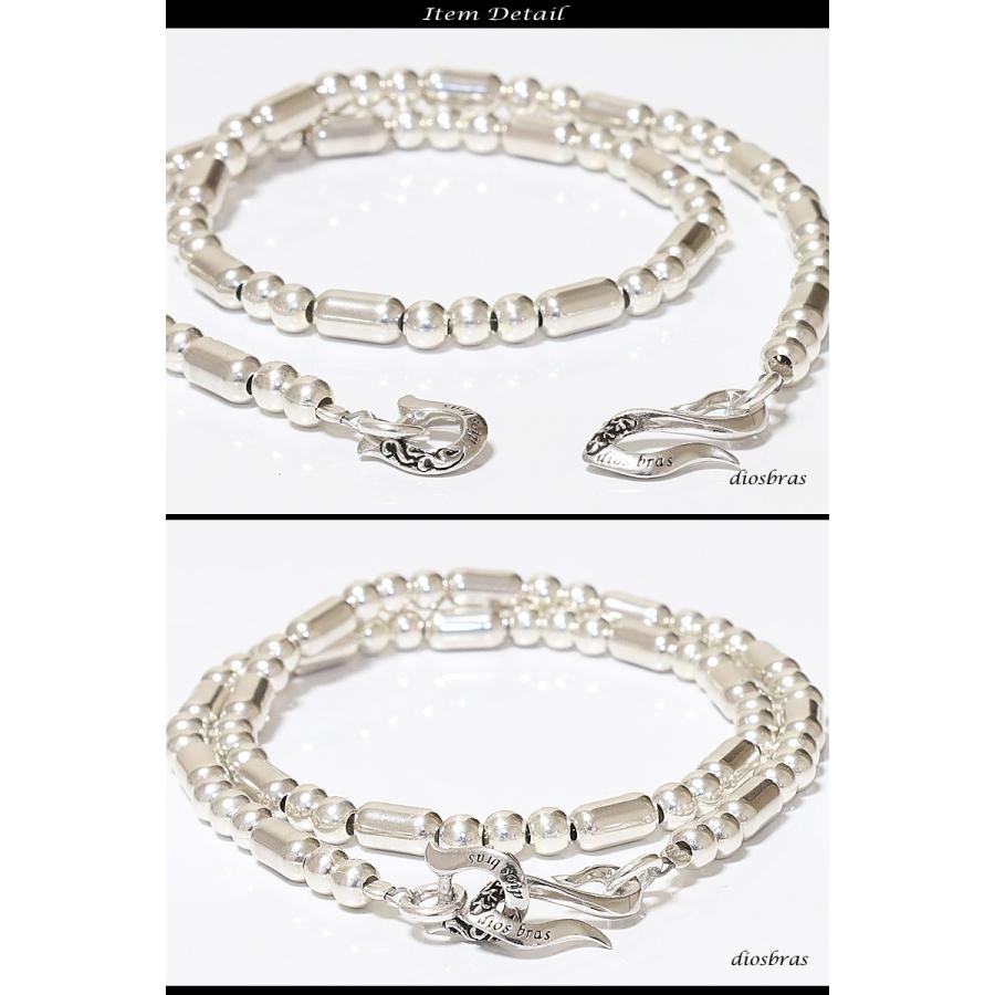 ビーズ シルバー925 チェーン パイプビーズ 丸ビーズ フック付き