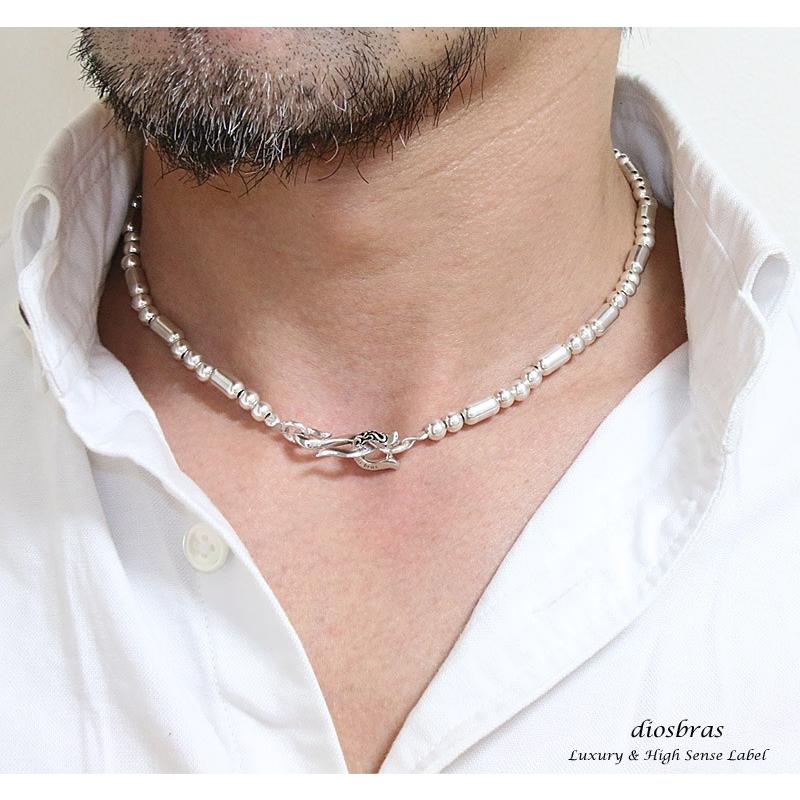 ビーズ シルバー925 チェーン パイプビーズ 丸ビーズ フック付き