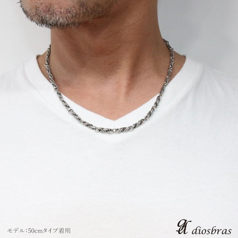 ネックレス チェーン シルバー925 ツイスト デザイン ネジリ フック 