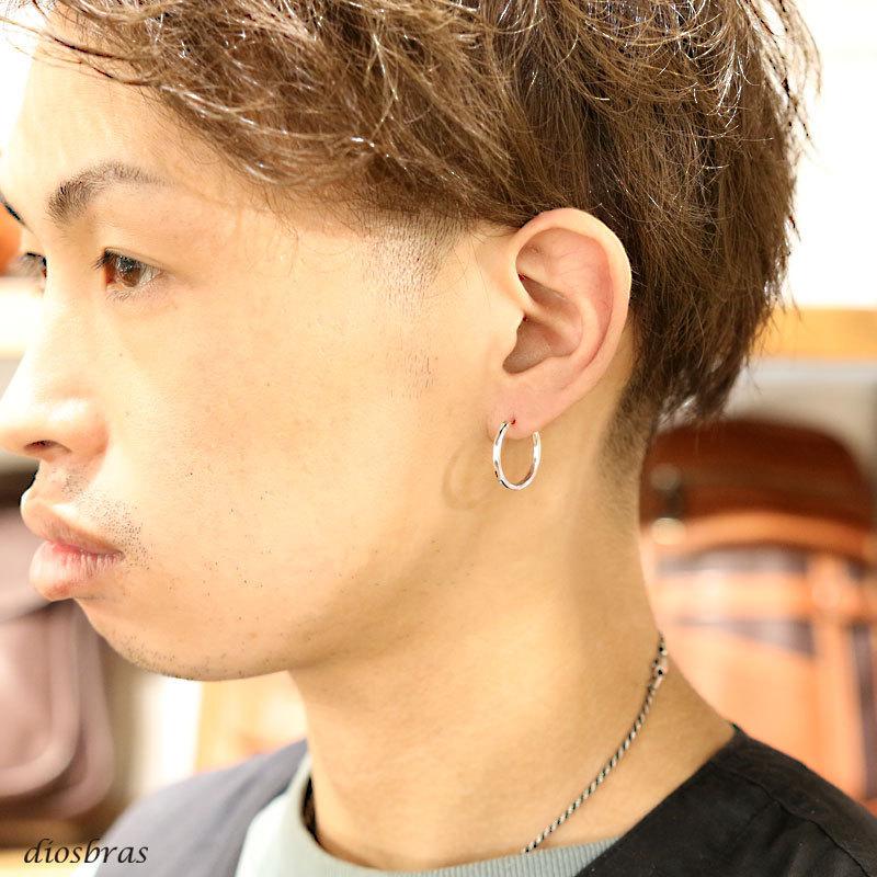 リング ピアス 18kポスト mm フープピアス シンプル シルバー９２５ 片耳 Dios Pi364 Ks Diosbras ディオブラス 通販 Yahoo ショッピング