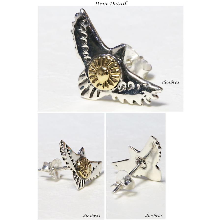 イーグル フェザー羽根 メンズ ピアス シルバーピアス 片耳のみ