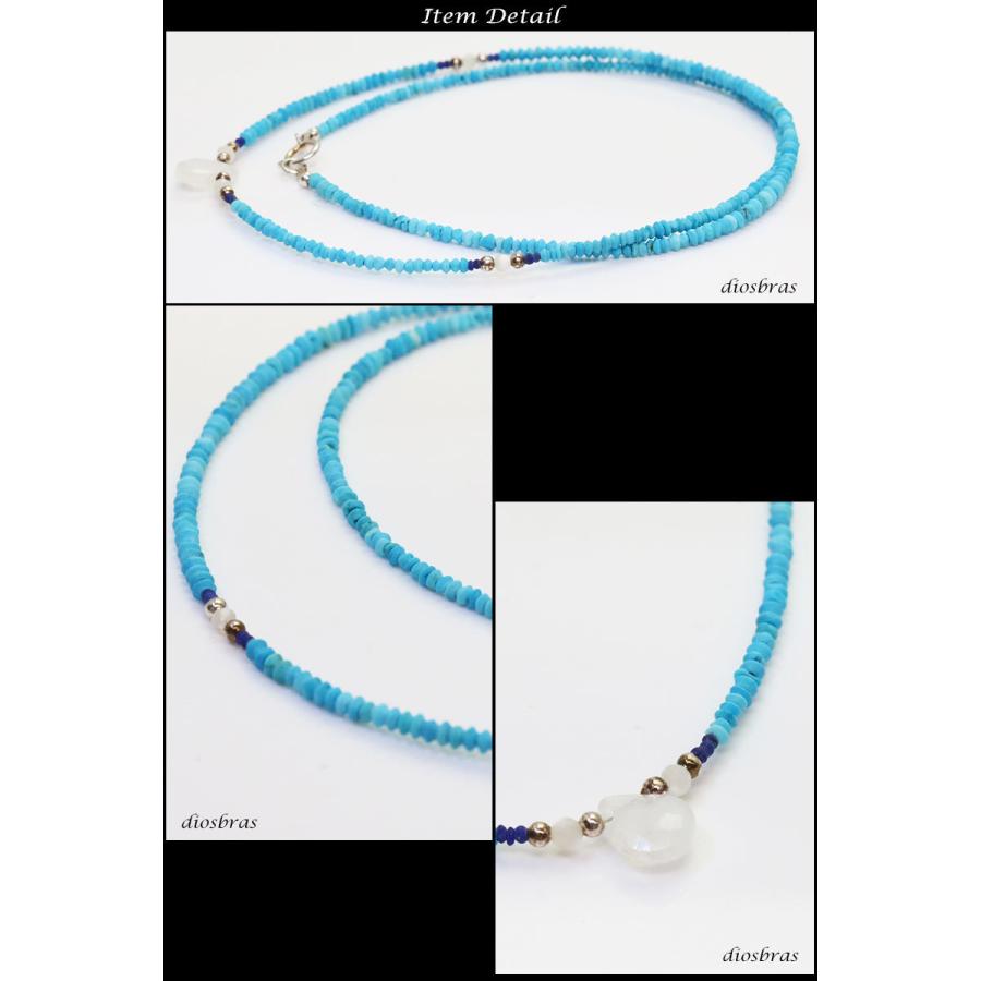 ネックレス ターコイズ ビーズ フック ラピスラズリ マザーオブパール