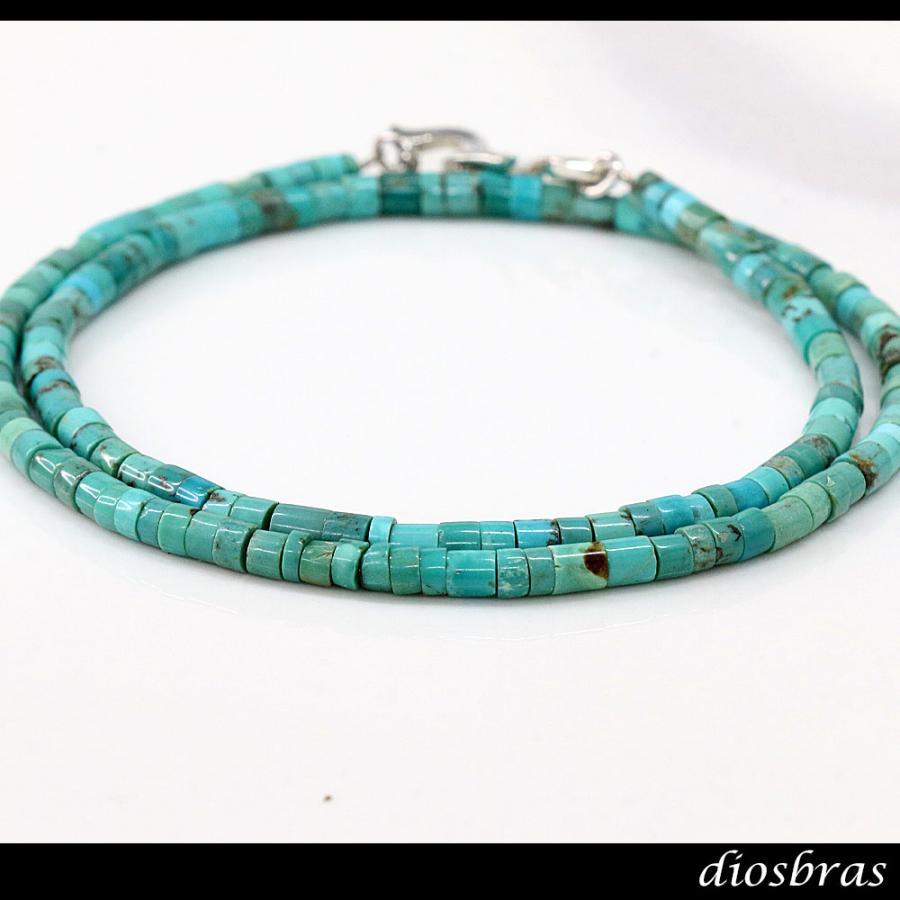 ターコイズ 馬蹄 ホースシュー フェザー ネックレス チェーン 天然石