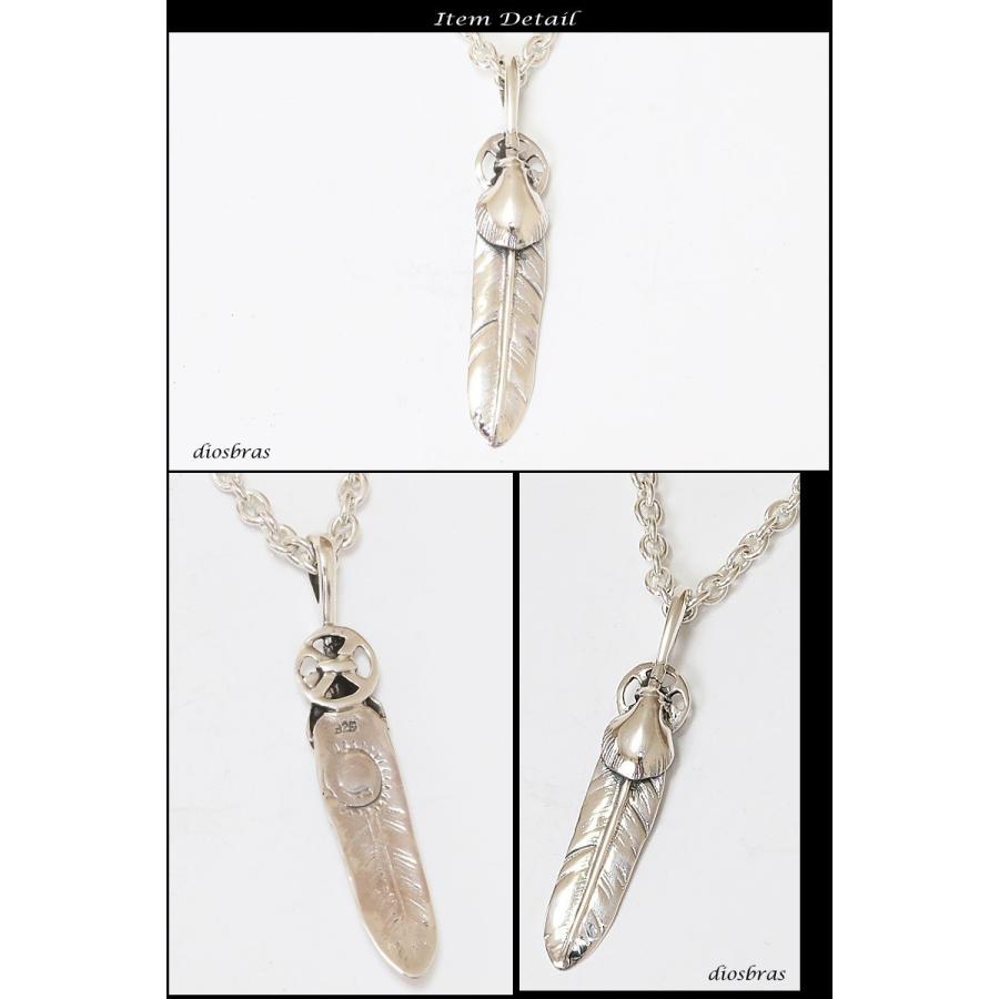 シルバー925 フェザー トップ ハートフェザー フェザーネックレス