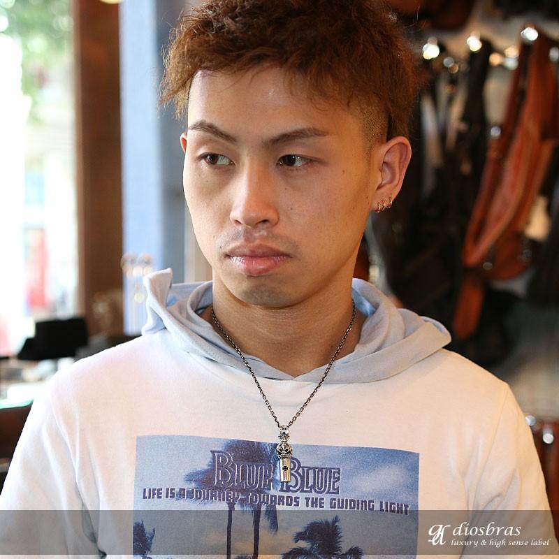 ホイッスル ペンダント トップ 百合の紋章 王冠 ネックレス シルバー