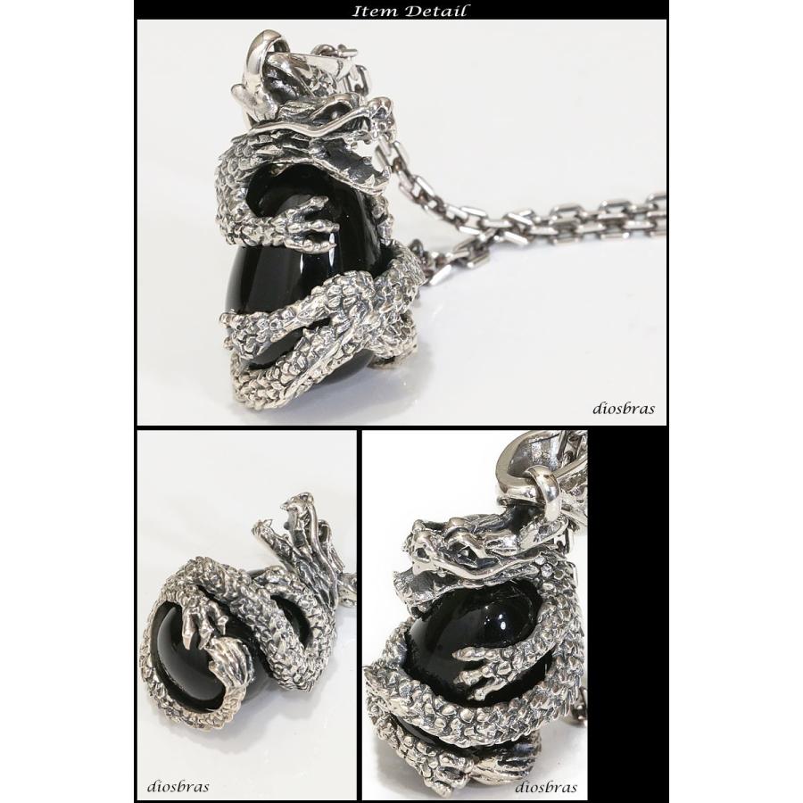 オニキス　ネックレス　naotokojima シルバー　ロンハーマン ドラゴン オニキス ペンダント トップ 龍 ネックレス シルバー 925