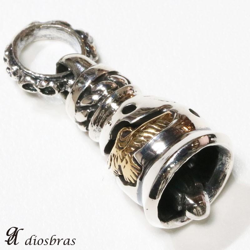 イーグル フェザー シルバー925 鈴 ベル ペンダント 羽根 ガーディアン