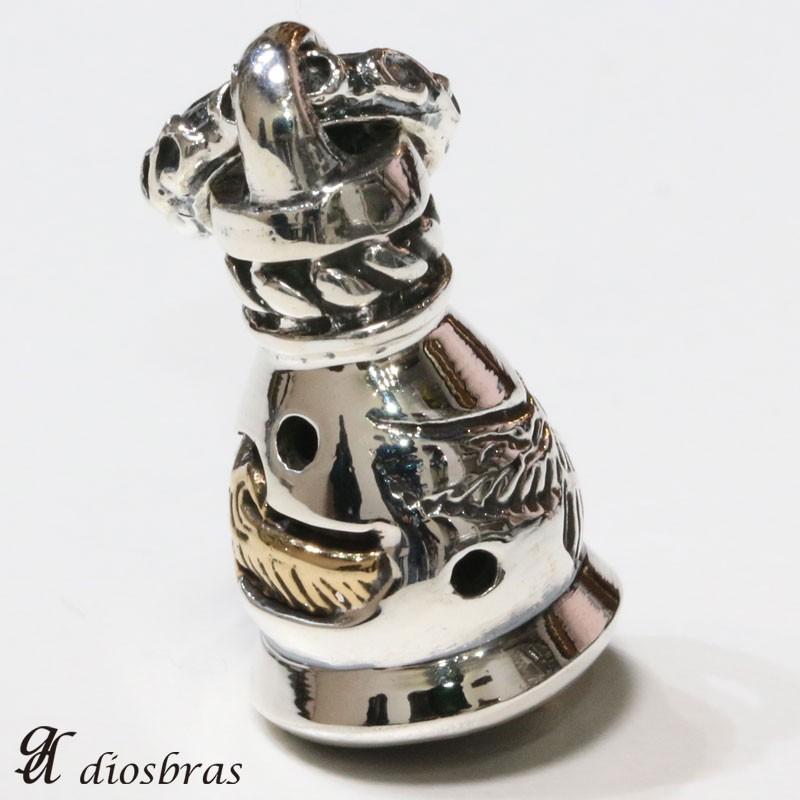 イーグル フェザー シルバー925 鈴 ベル ペンダント 羽根 ガーディアン