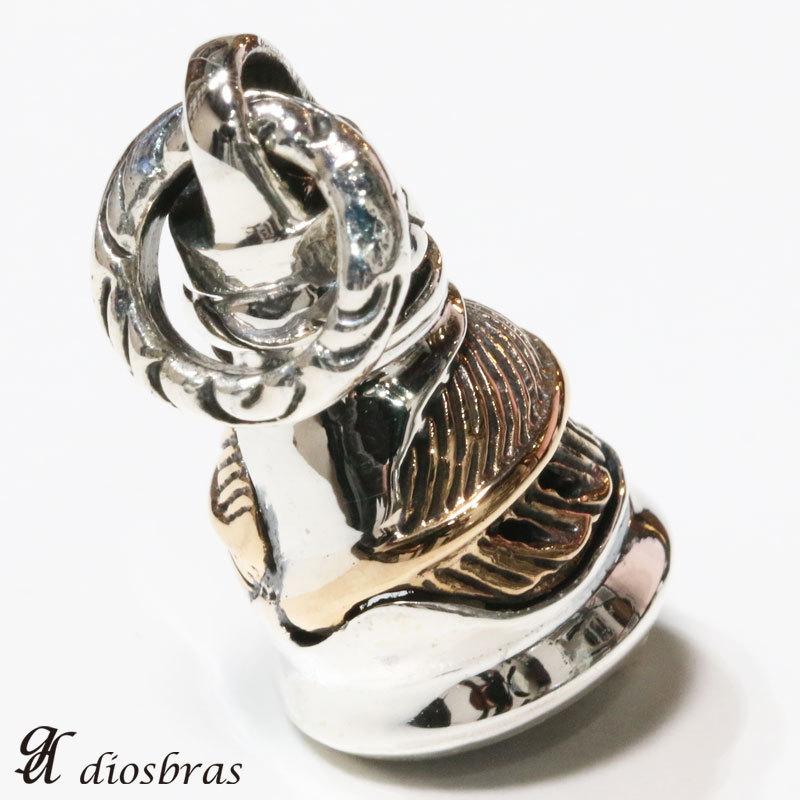 イーグル フェザー シルバー925 鈴 ベル ペンダント 羽根 ガーディアン