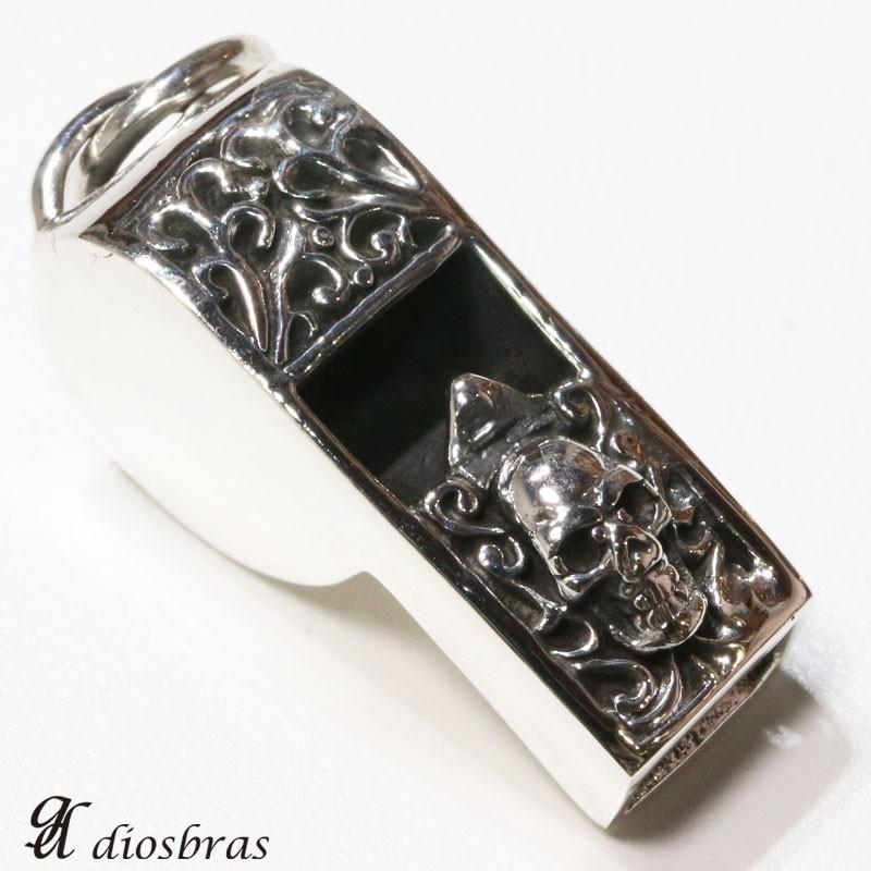 ホイッスル 笛 ペンダント スカル アラベスク 髑髏 ドクロ ペンダント