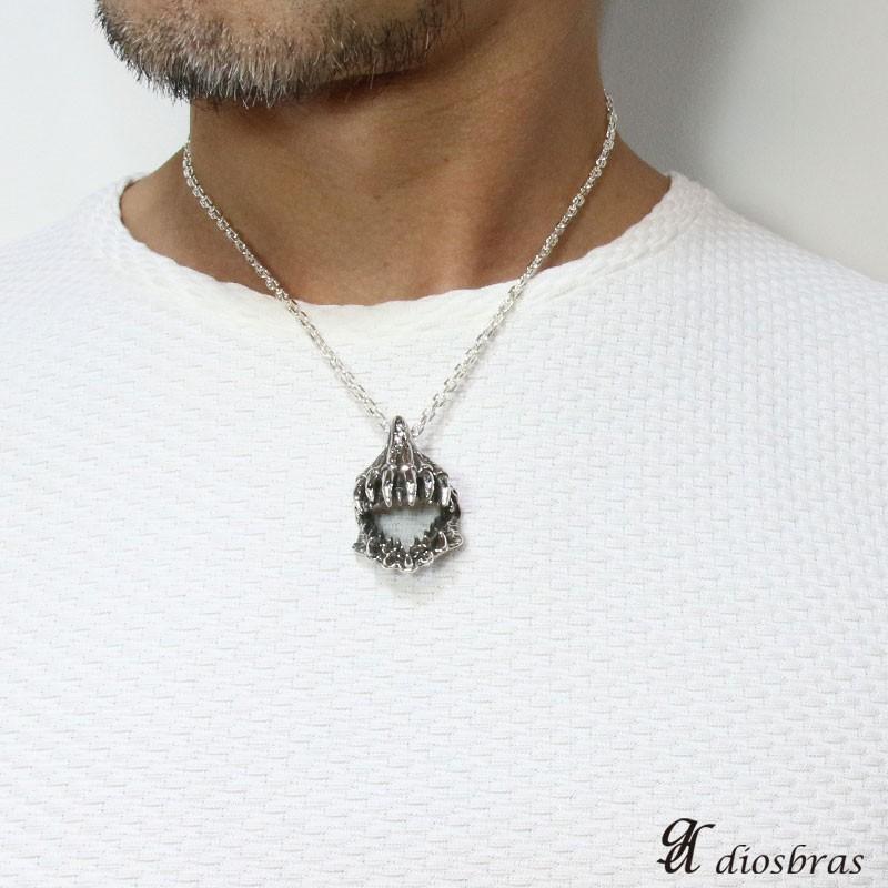 エイリアン 地球外生命体 シルバー925 ペンダント トップ 牙 歯