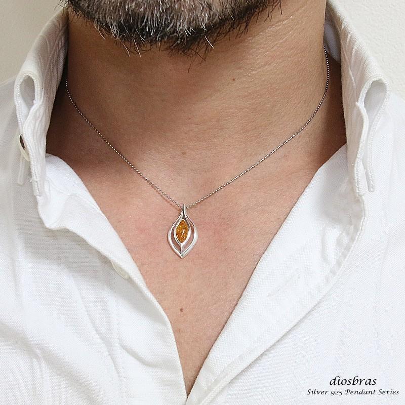 琥珀　アンバー　vintage silver 925 ネックレス アンバー 琥珀 ペンダント 太陽 サンマーク トップ パワーストーン