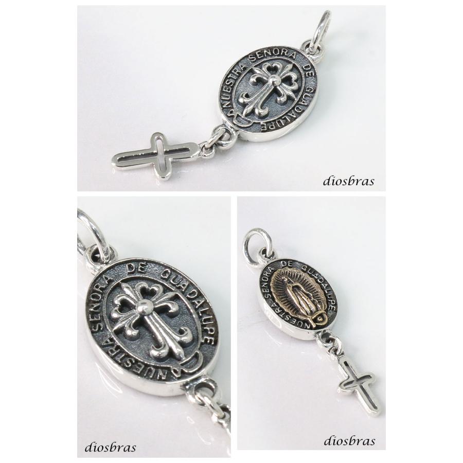 マリア クロス ペンダント 2連 ドロップ シルバー925 トップ マリア