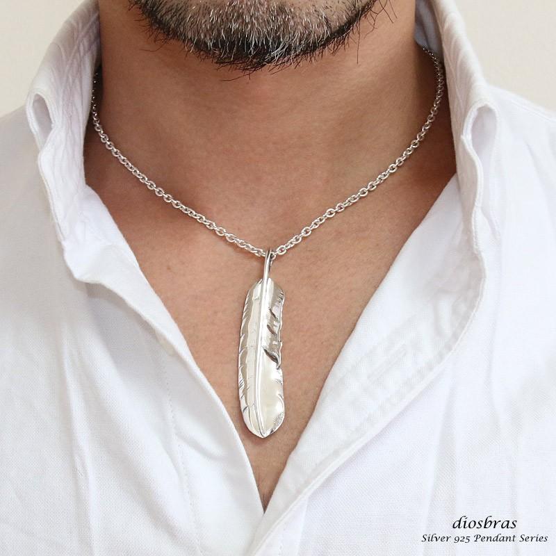 シルバー925 フェザー トップ フェザーネックレス インディアン