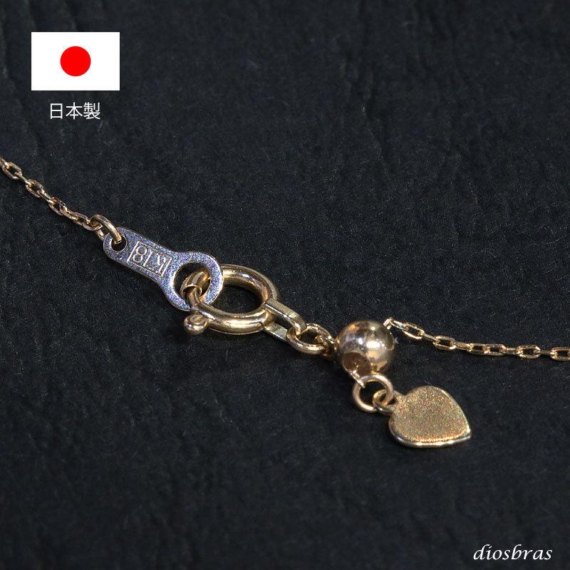 k18 18金 小豆 チェーン 1mm幅 あずき アズキ ゴールド  18金 メンズ レディース 18金  ネックレス ダイヤモンドカット　45cm　50cmの画像