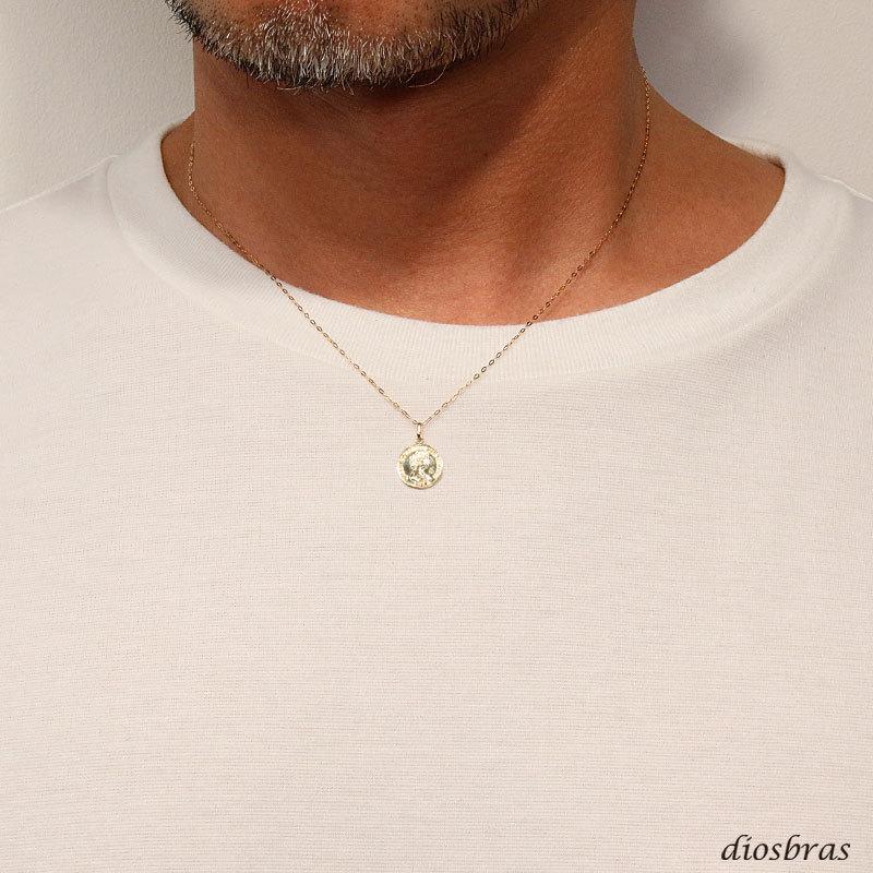 コイン ペンダント k18 クイーンエリザベス シンプル ゴールド 18k