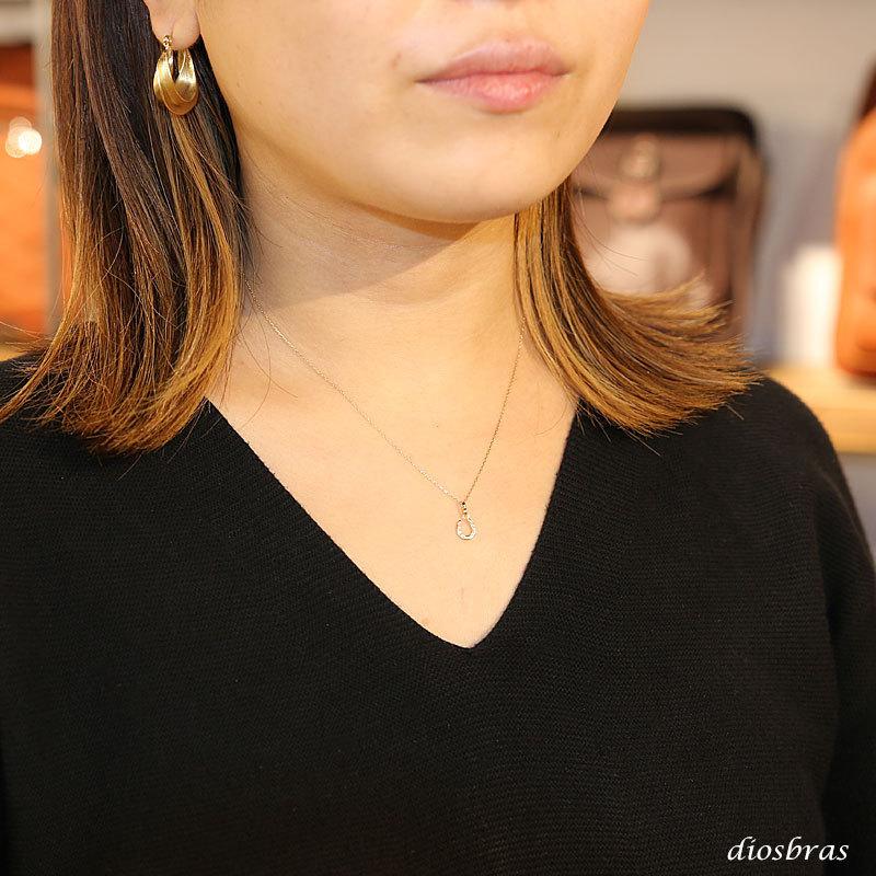 馬蹄　ホースシュー ペンダント k18 シンプル ゴールド 18k メンズ レディース 18金 アズキ チェーン トップ ネックレス あずきの画像