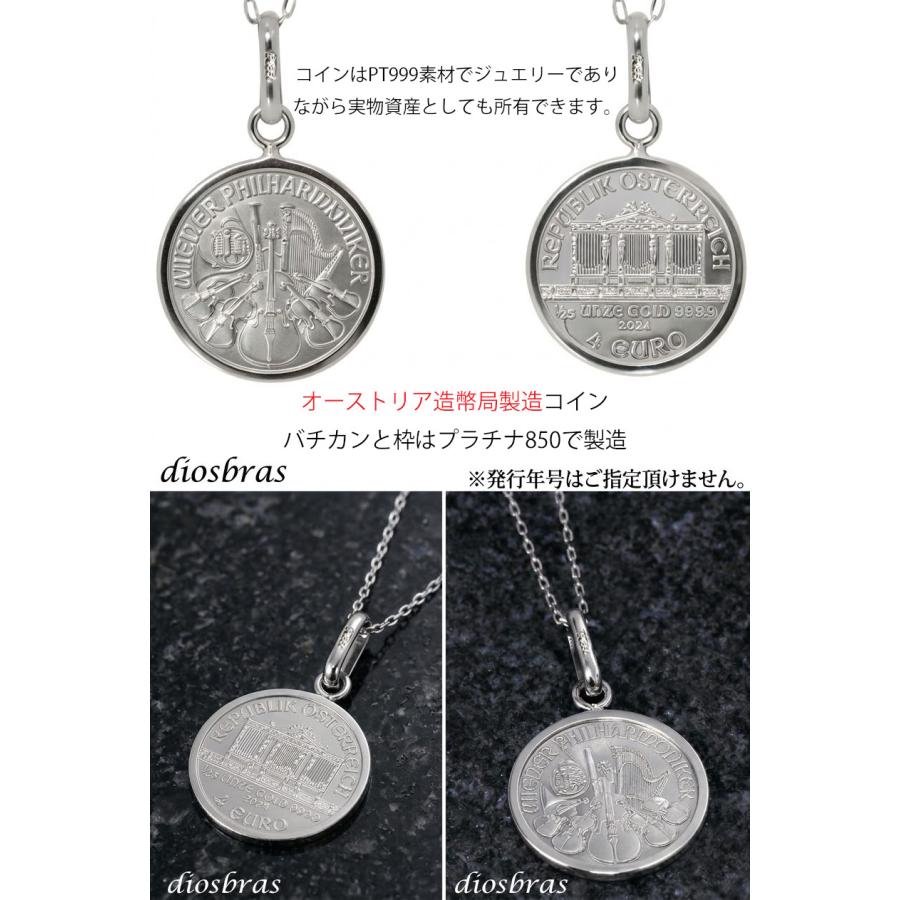 pt850枠　pt999.5 プラチナネックレストップ　1/10oz コイン ペンダント プラチナ Pt999 Pt850 純プラチナ トップ