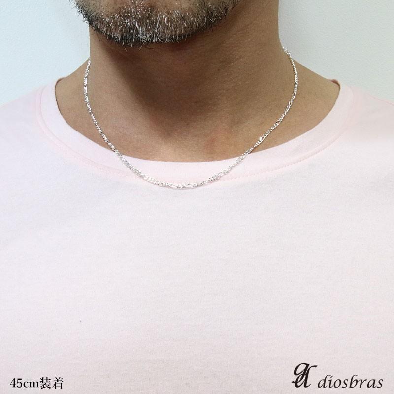 シルバーチェーン ネックレス フィガロチェーン 幅2mm 40cm シルバーチェーン ネックレス フィガロチェーン 幅2mm 40cm
