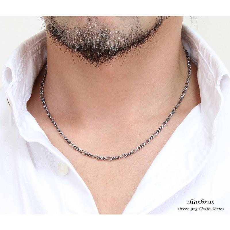 シルバーチェーン ネックレス フィガロチェーン 幅3mm 60cm シルバーチェーン ネックレス フィガロチェーン 幅3mm 60cm