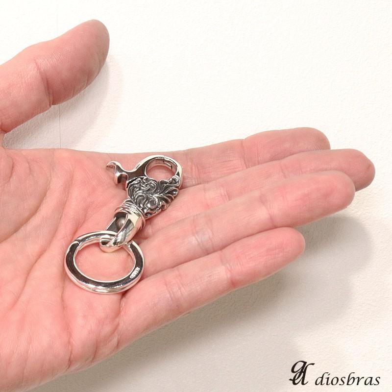 キーホルダー アラベスク 唐草 シルバー925 キーチェーン
