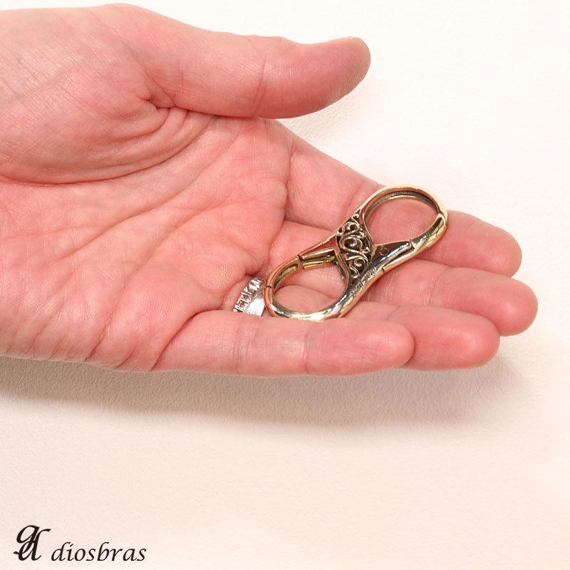 キーホルダー キーフック キーチェーン ダブルクリップ シルバー 925