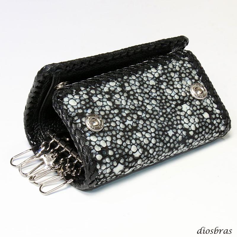 【使用頻度小】スタースティングレイ 梅花皮 ケース ガルーシャ スタースティングレイ ミニ財布 総手縫い 現物写真 ガルーシャ コイン