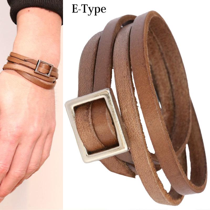 ブレスレット レザー ブレス 本革 革 バングル レザーブレスレット