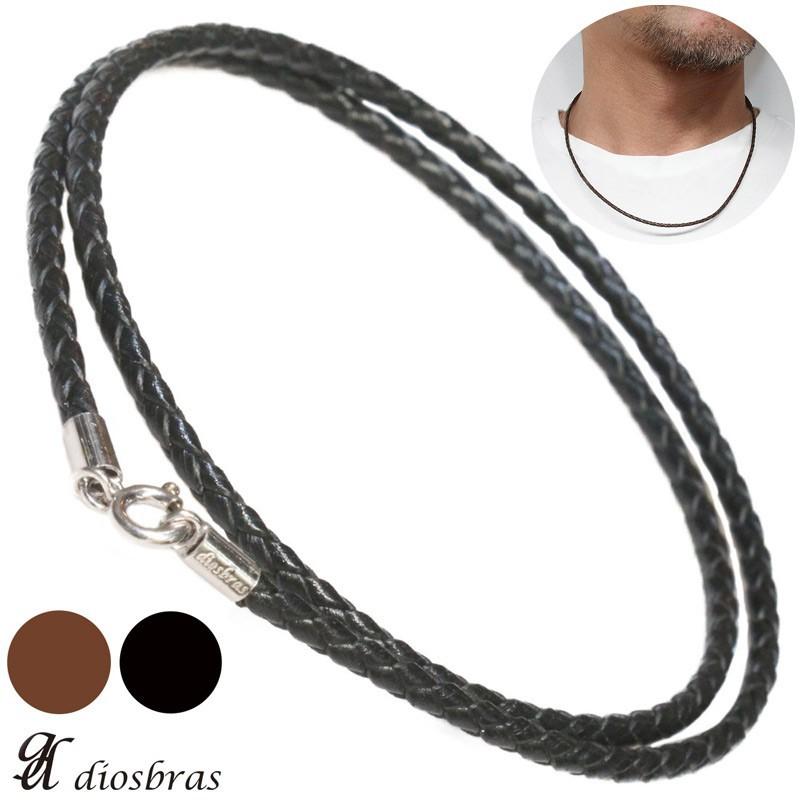 アレルギー対応 レザーネックレス ステンレス チョーカー シルバー925